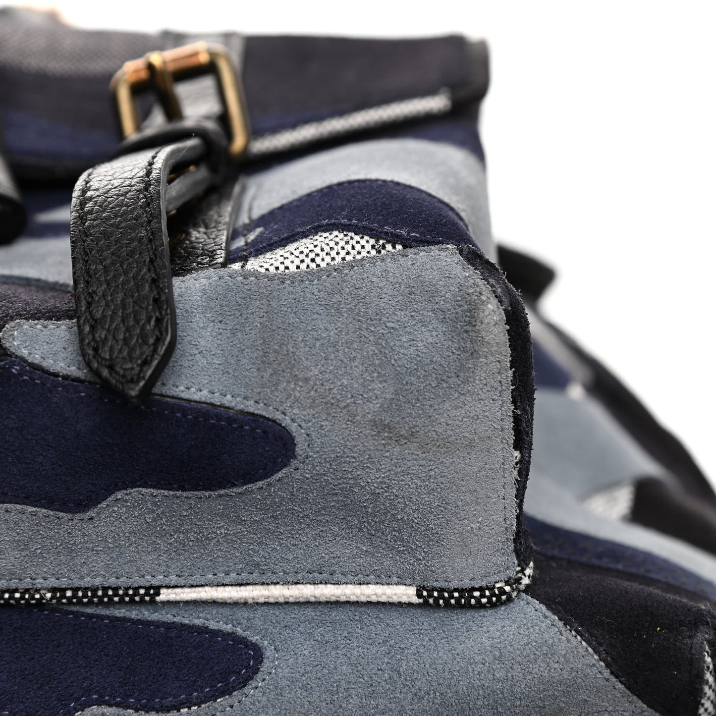 Canvas Suede Camoflauge Print Brookdale Backpack Navy