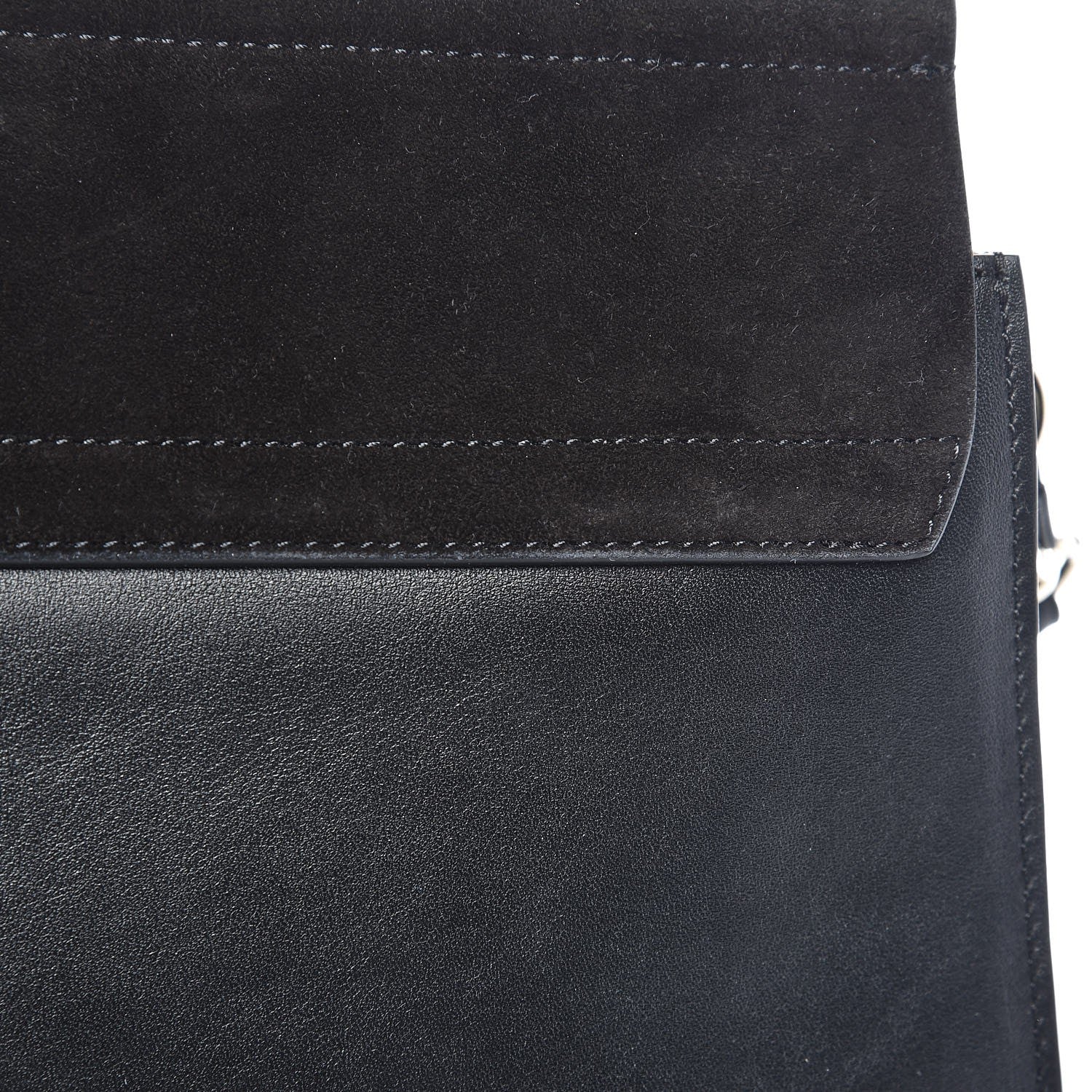 Chloe Suede Calfskin Medium Faye Shoulder Bag Black 8 of 9