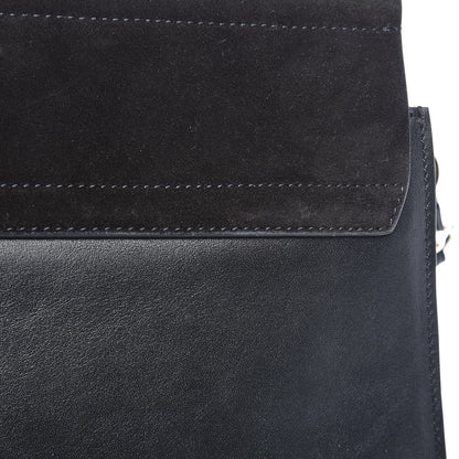 Chloe Suede Calfskin Medium Faye Shoulder Bag Black 8 of 9
