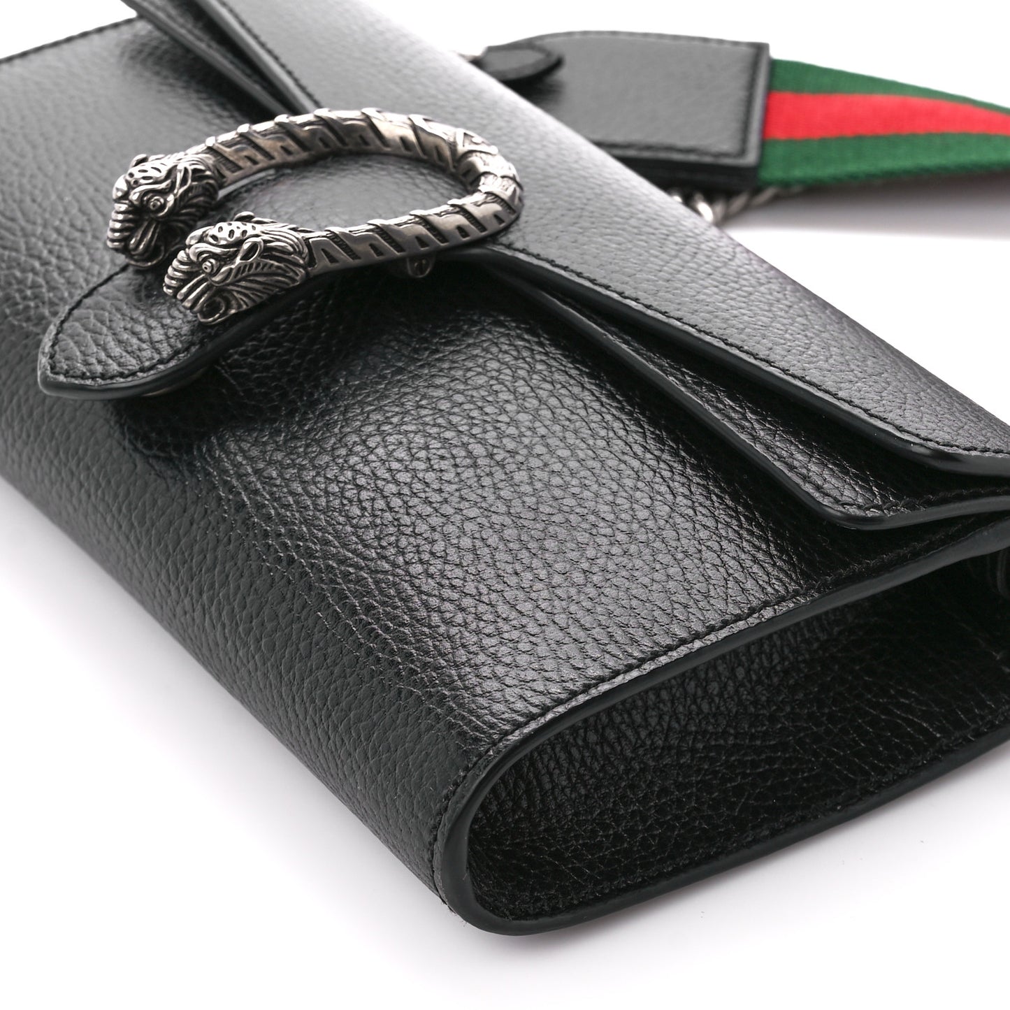 Dollar Calfskin Web Small Dionysus Crossbody Bag Black