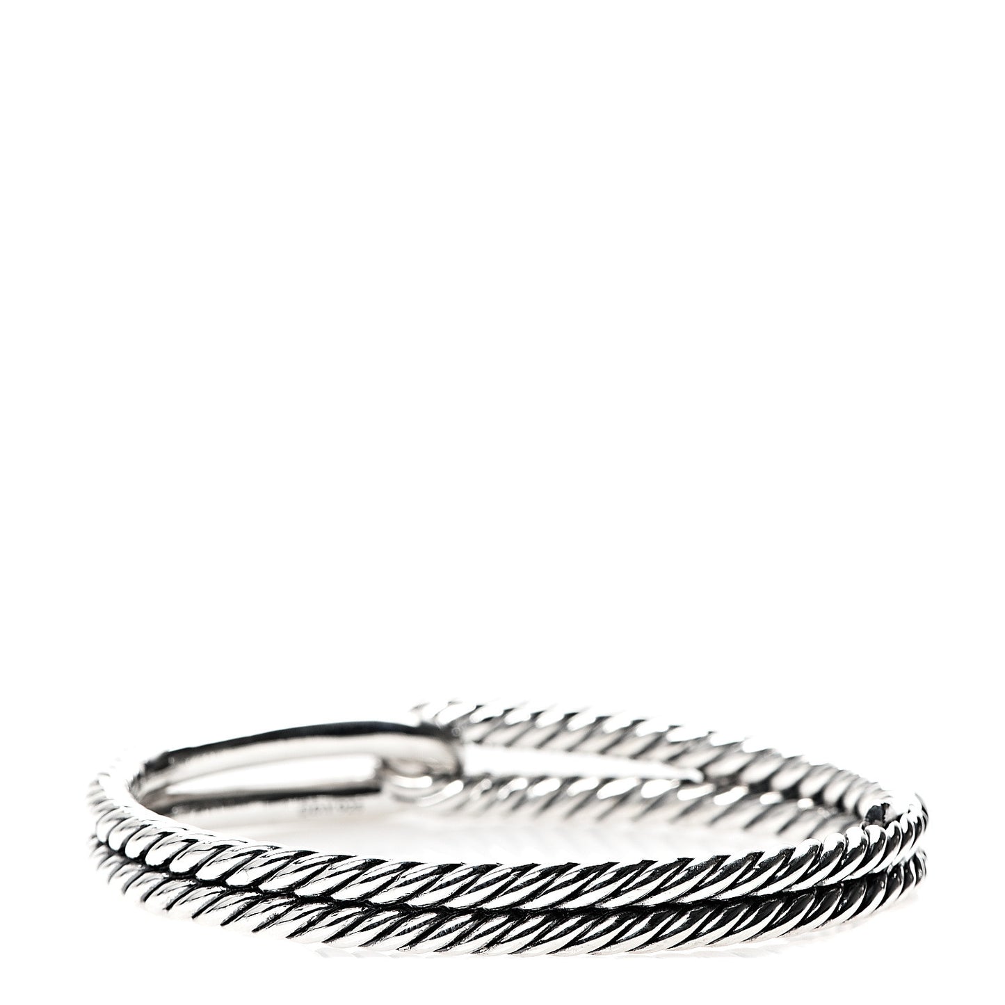 Sterling Silver Diamond Pave 10mm Single Loop Labyrinth Bracelet