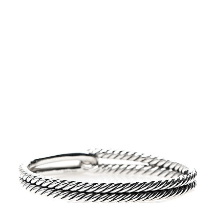 David Yurman Sterling Silver Diamond Pave 10mm Single Loop Labyrinth Bracelet 2 of 5