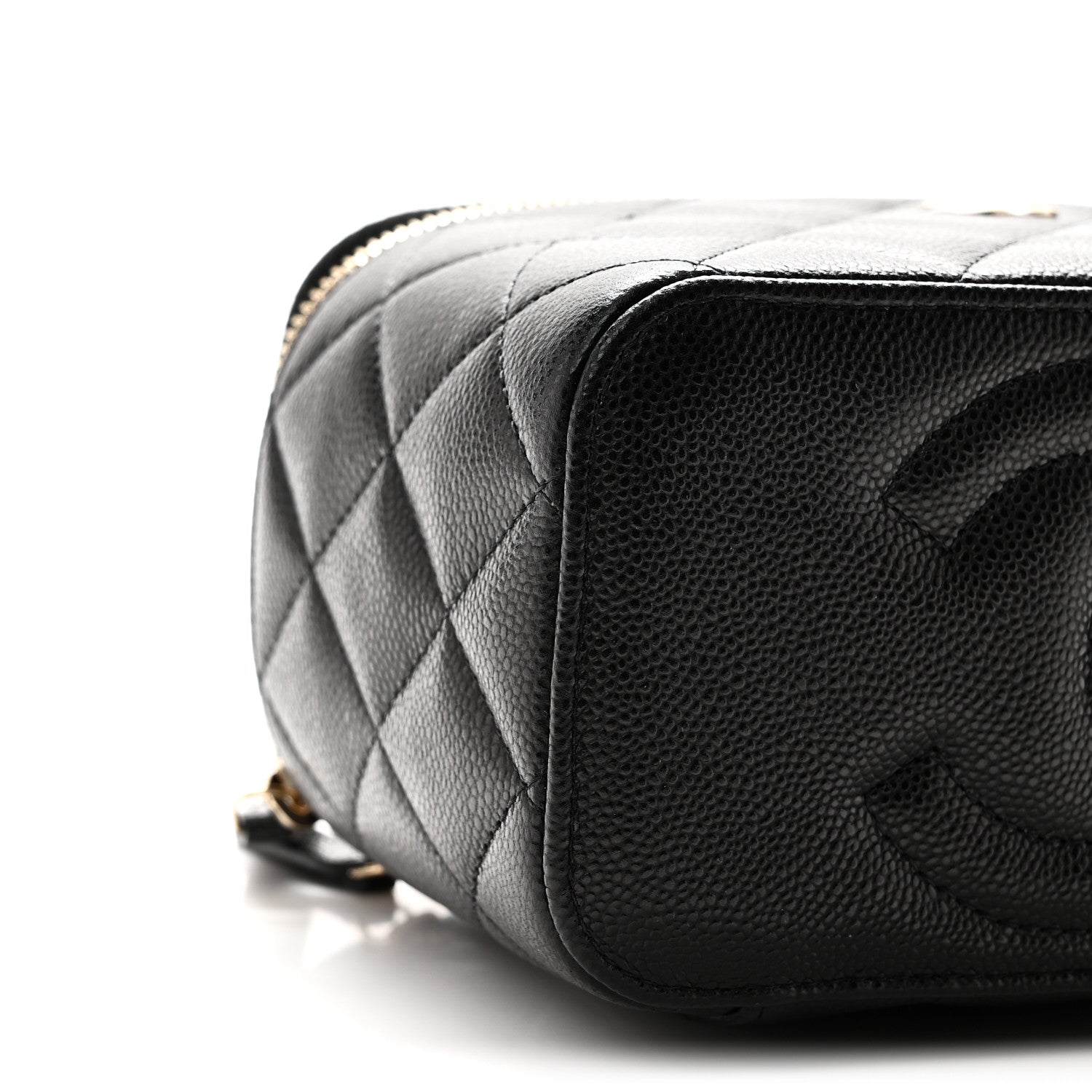 Chanel Caviar Quilted Small Vanity Case With Chain Black Black 10 of 12