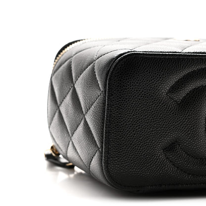 Chanel Caviar Quilted Small Vanity Case With Chain Black Black 10 of 12