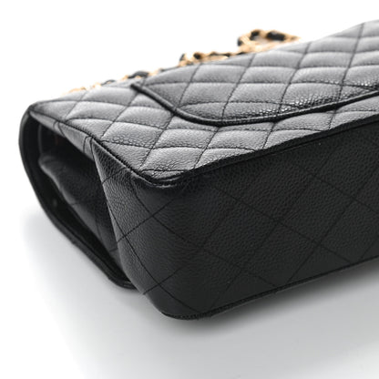 Chanel Caviar Quilted Medium Double Flap Black 7 of 12