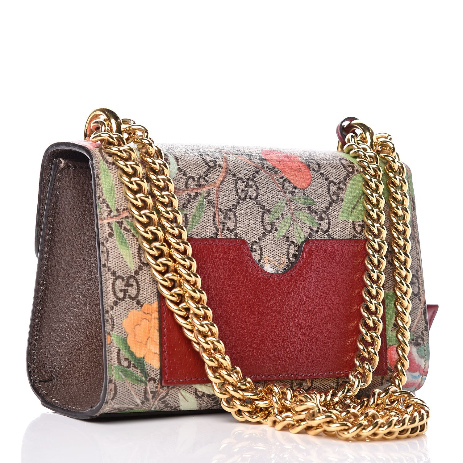 Gucci GG Supreme Monogram Tian Small Padlock Shoulder Bag Beige Multicolor New Acero 3 of 12