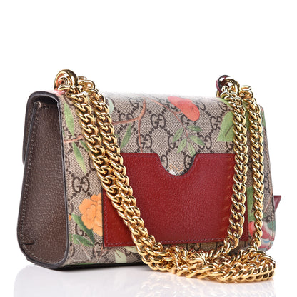 Gucci GG Supreme Monogram Tian Small Padlock Shoulder Bag Beige Multicolor New Acero 3 of 12