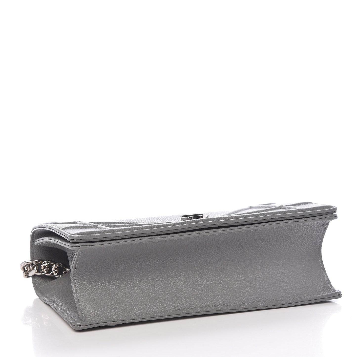 Grained Calfskin Medium Diorama Flap Bag Gris