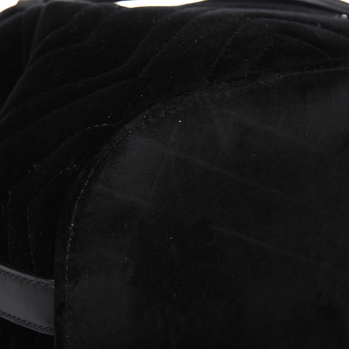 Velvet Matelasse GG Marmont Bucket Bag Black