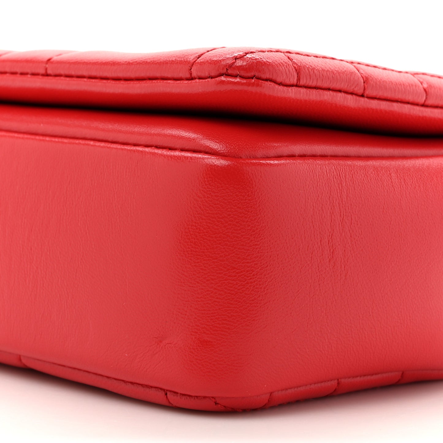 Lambskin Quilted Small Lola Bag Bright Red
