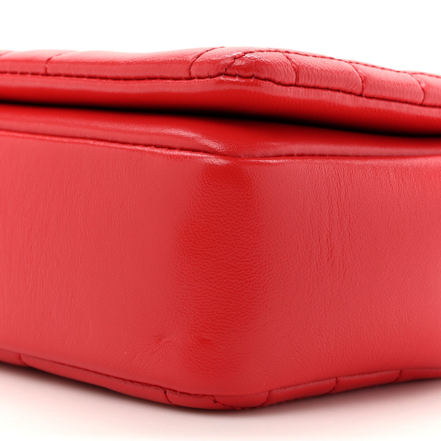 Burberry Lambskin Quilted Small Lola Bag Bright Red 8 of 11