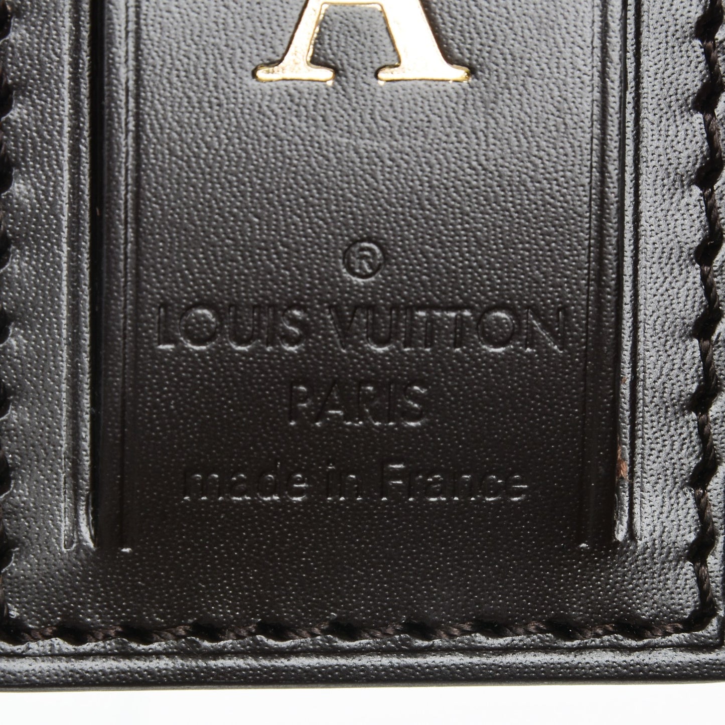 Calfskin Luggage Tag Ebene