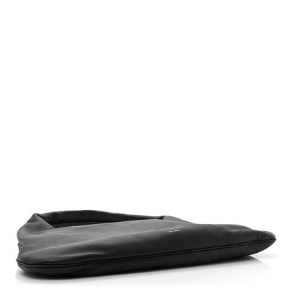 The Row Grained Calfskin Medium Everyday Shoulder Bag Black 4 of 9