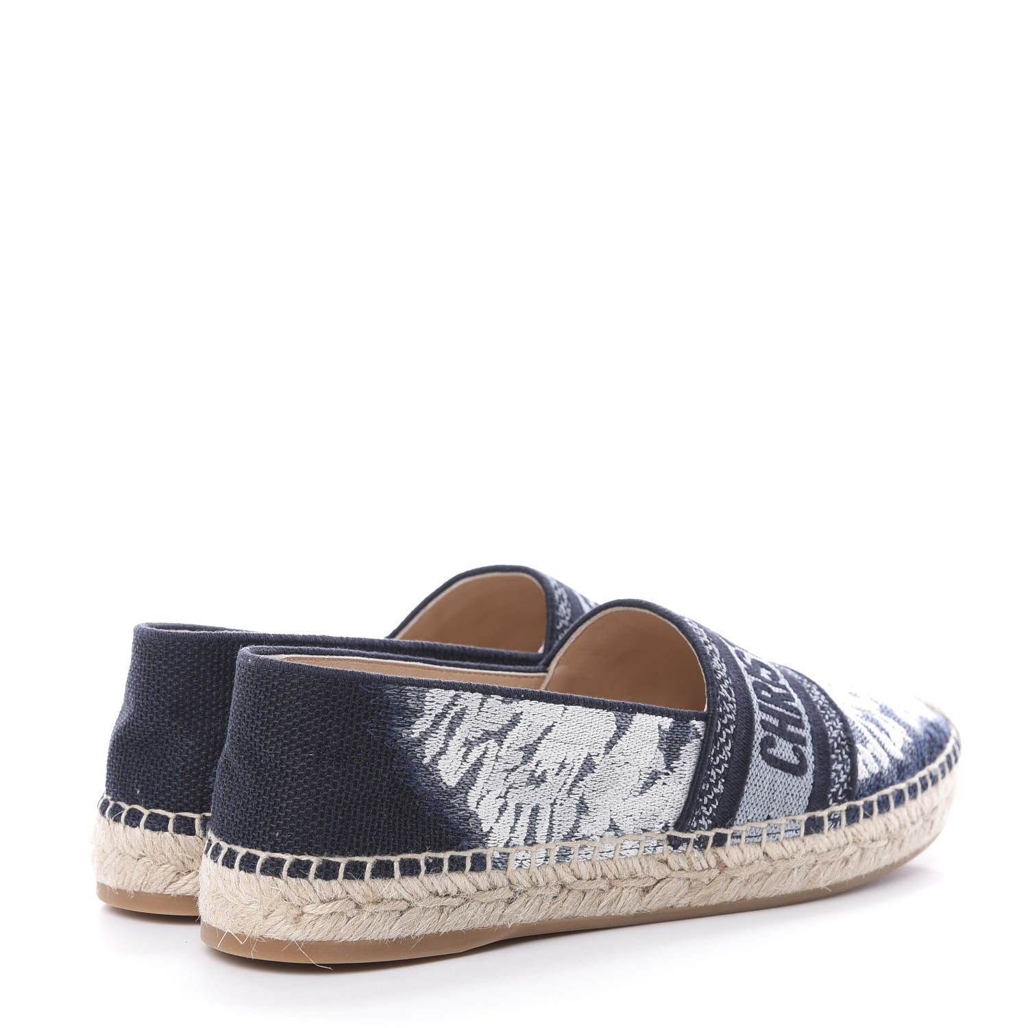 Christian Dior Canvas Tie and Dior Embroidered Granville 15mm Espadrilles 37.5 Denim 4 of 8