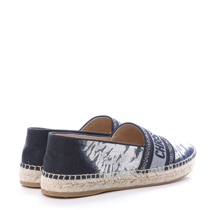 Christian Dior Canvas Tie and Dior Embroidered Granville 15mm Espadrilles 37.5 Denim 4 of 8
