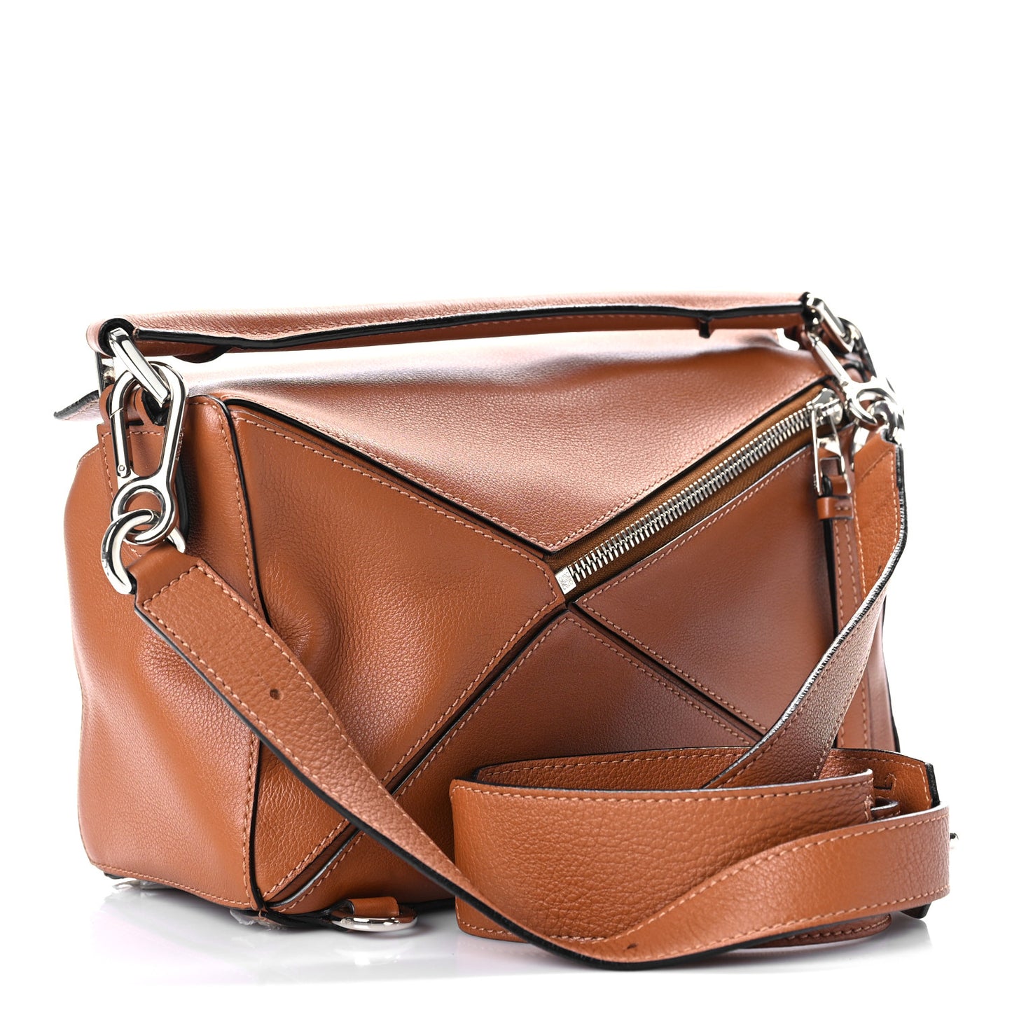 Calfskin Small Puzzle Bag Tan