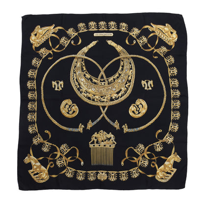Hermes Silk Mousseline Les Cavaliers D'Or Scarf 90 1 of 4