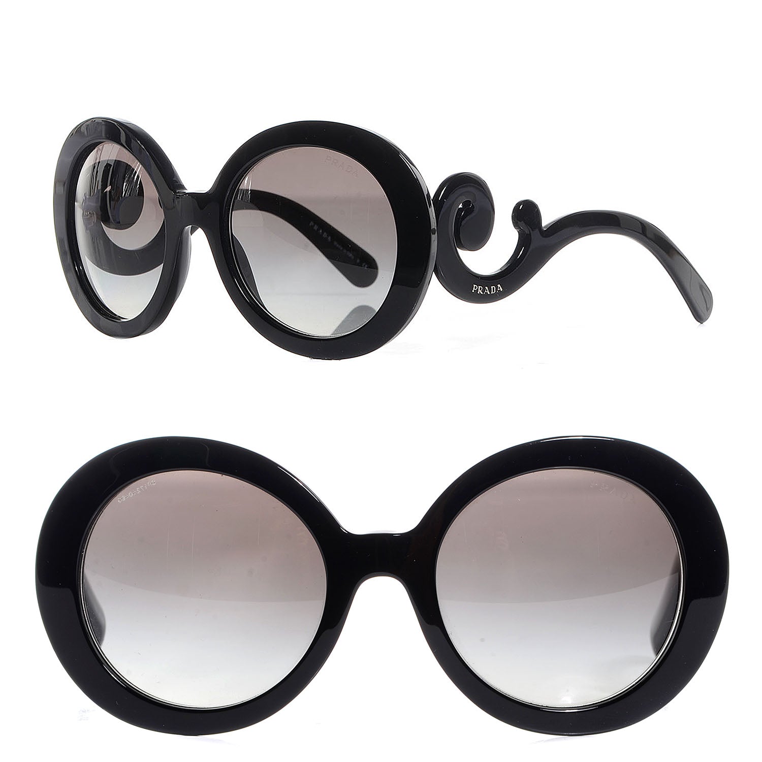 Prada Baroque Sunglasses SPR 27N Black 1 of 5
