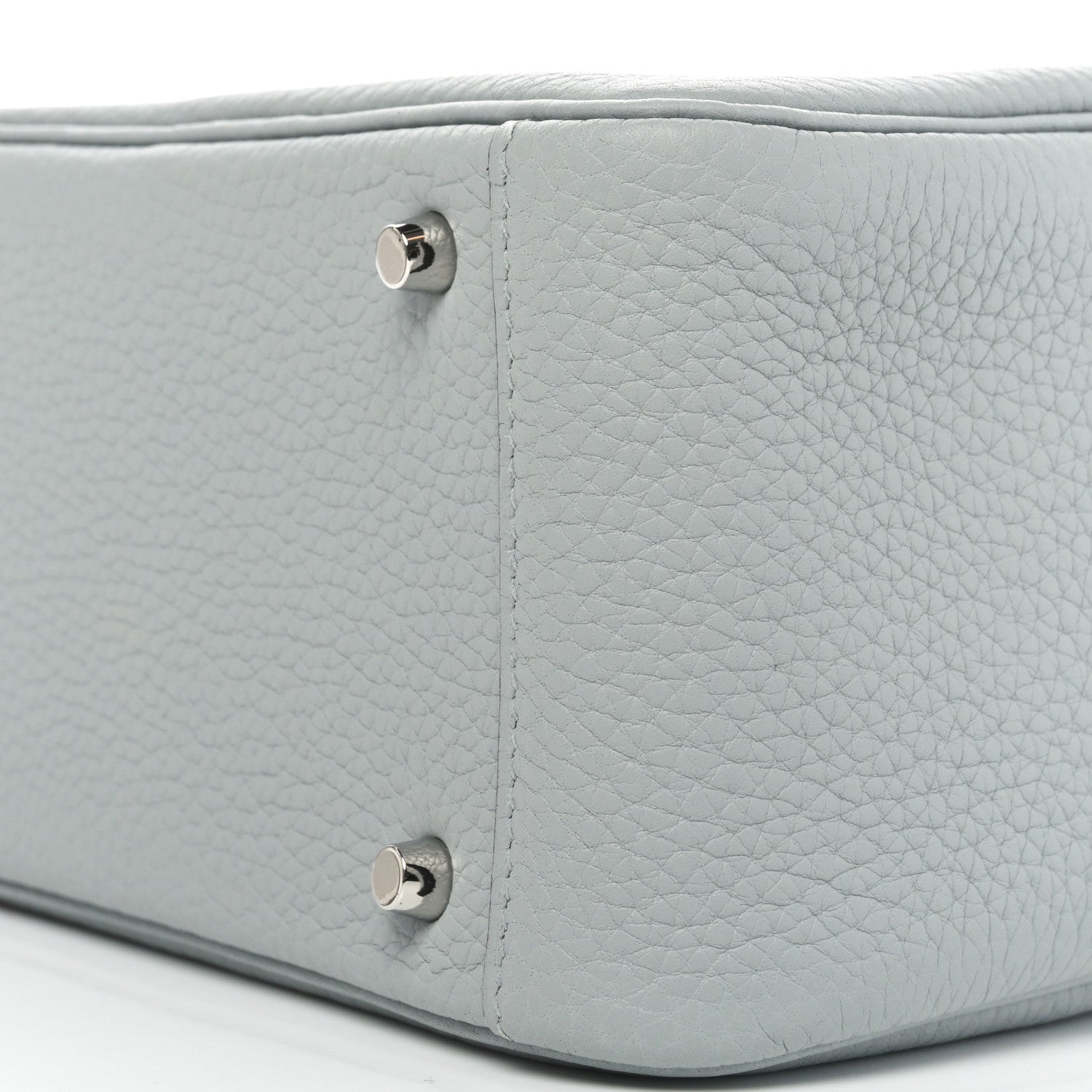 Hermes Taurillon Clemence Mini Lindy 20 Bleu Glacier 10 of 10