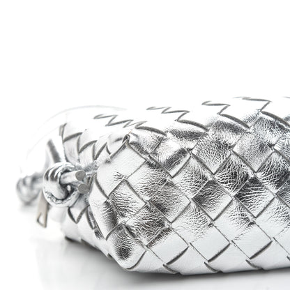 Bottega Veneta Metallic Calfskin Intrecciato Mini Loop Camera Bag Silver 7 of 8