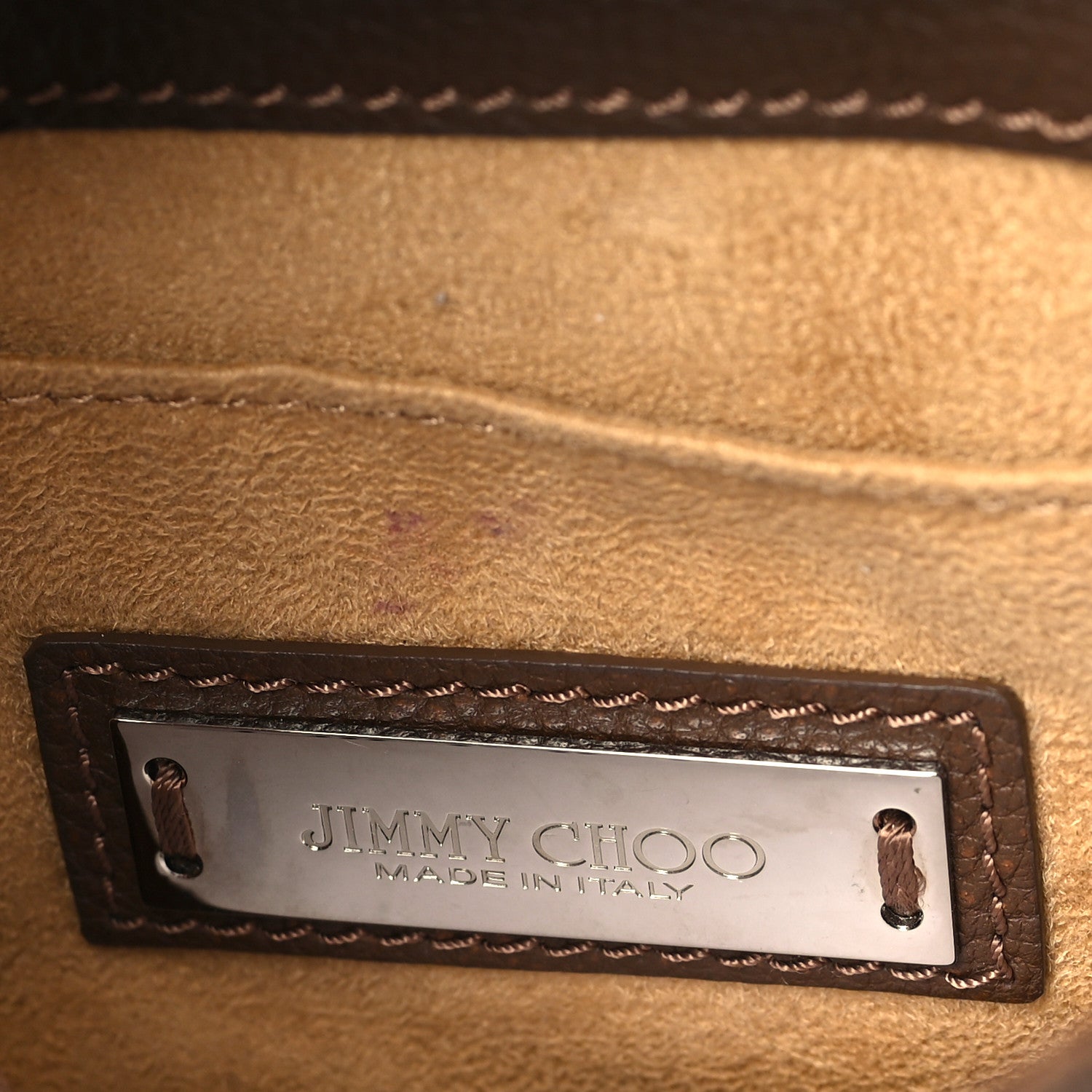 Jimmy Choo Pebbled Calfskin Rebel Crossbody Bag Brown 6 of 11