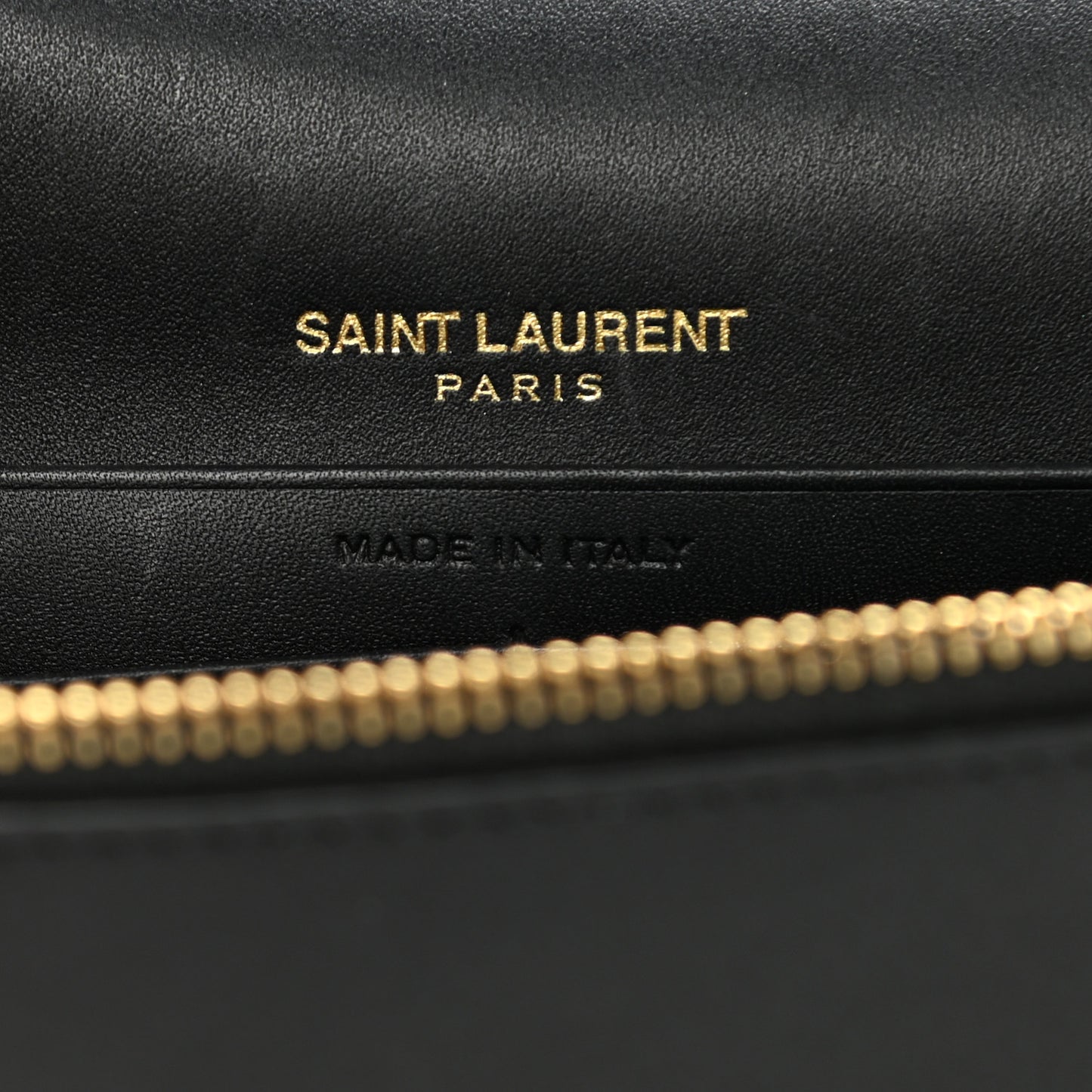 Smooth Calfskin Classic Monogram Kate Tassel Chain Wallet Black