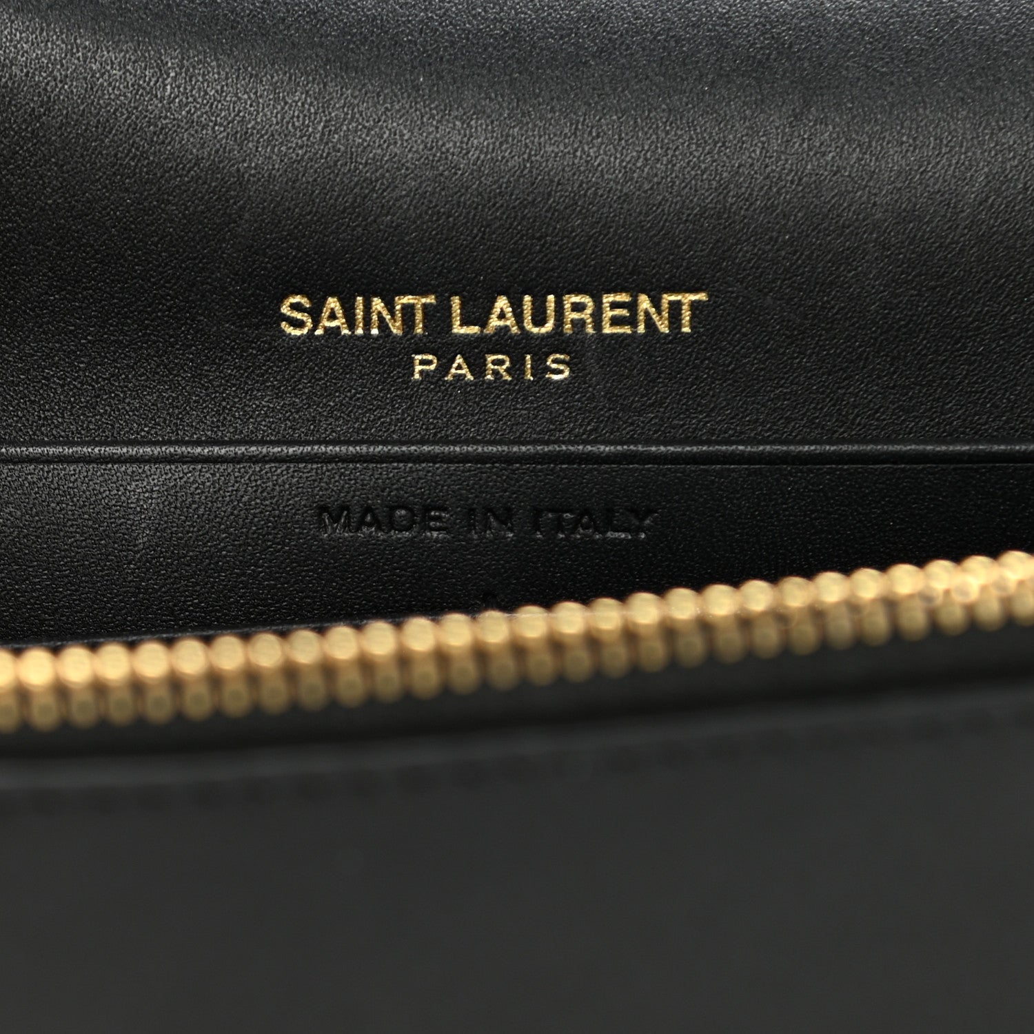 Saint Laurent Smooth Calfskin Classic Monogram Kate Tassel Chain Wallet Black 6 of 10