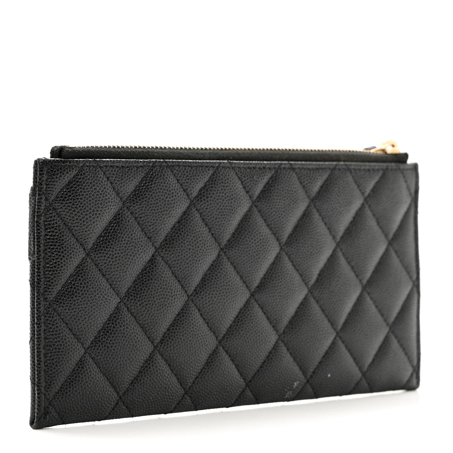 Chanel Caviar Quilted Mademoiselle Vintage Zip Pouch Black 3 of 8