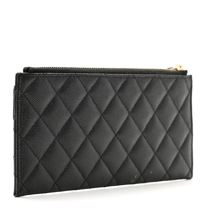 Chanel Caviar Quilted Mademoiselle Vintage Zip Pouch Black 3 of 8