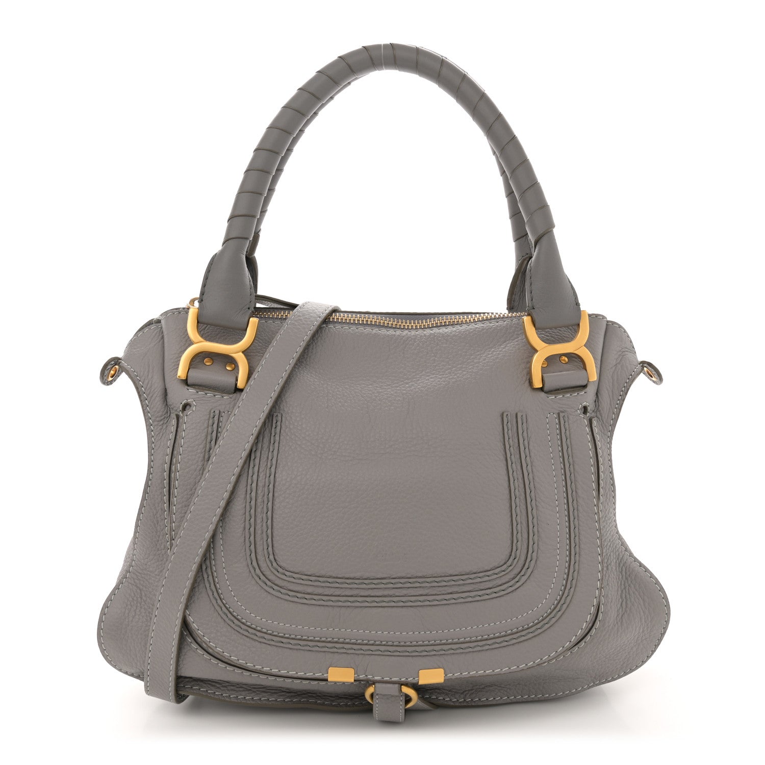 Chloe Calfskin Medium Marcie Satchel Cashmere Grey 1 of 12