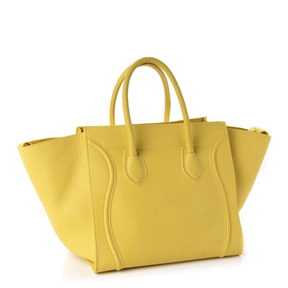 Celine Supple Calfskin Medium Phantom Luggage Sun Yellow 3 of 14