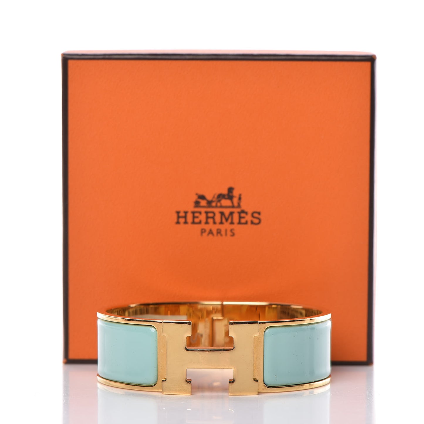 Enamel Wide Clic Clac H Bracelet GM Lagon