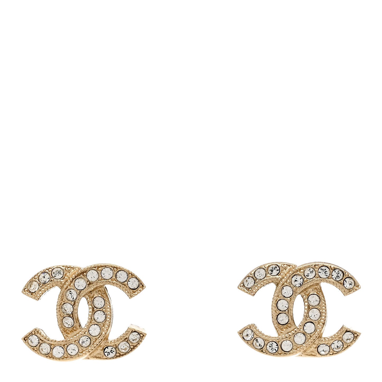 Crystal CC Earrings Gold