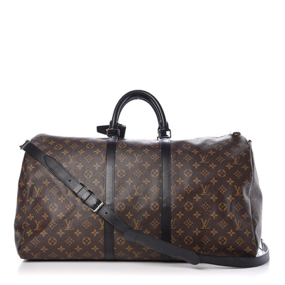 Louis Vuitton Monogram Macassar Keepall Bandouliere 55 1 of 9