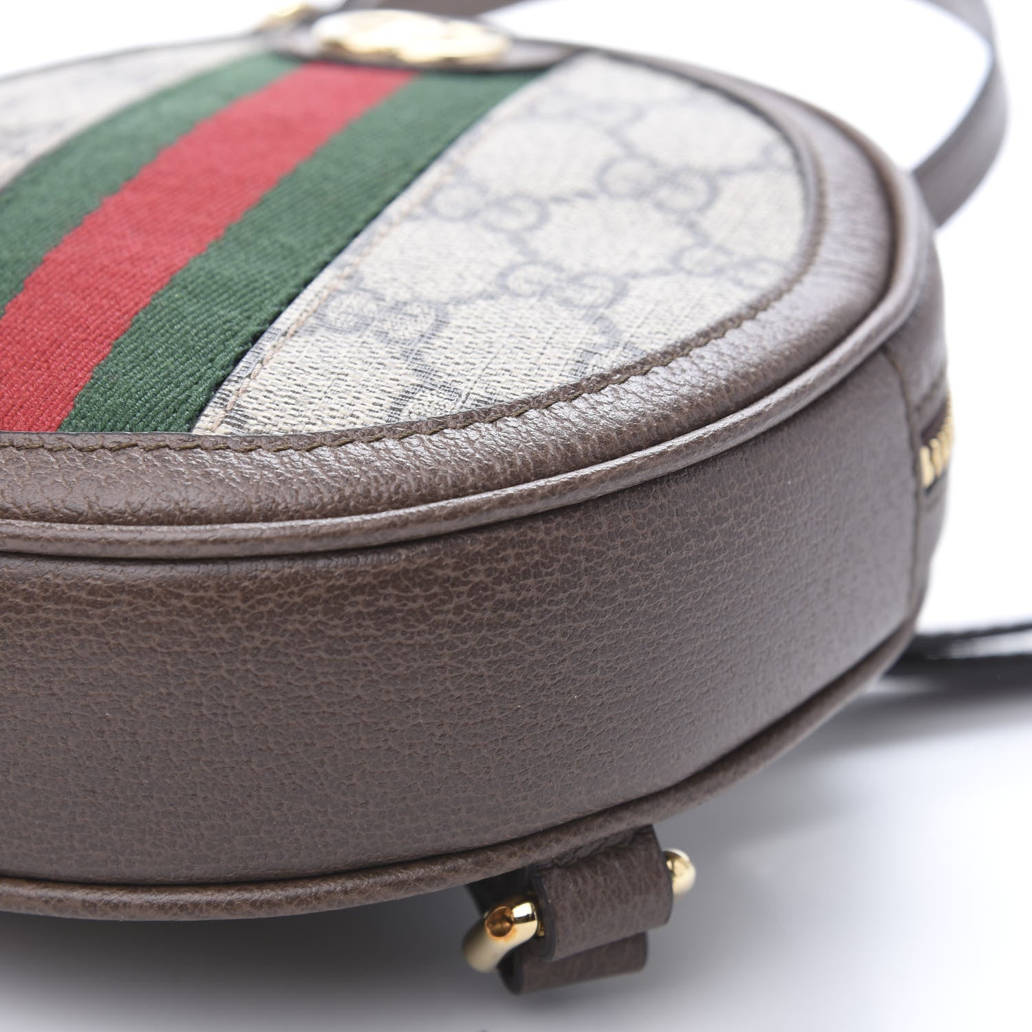 Gucci GG Supreme Monogram Web Mini Ophidia Round Backpack Brown 7 of 9