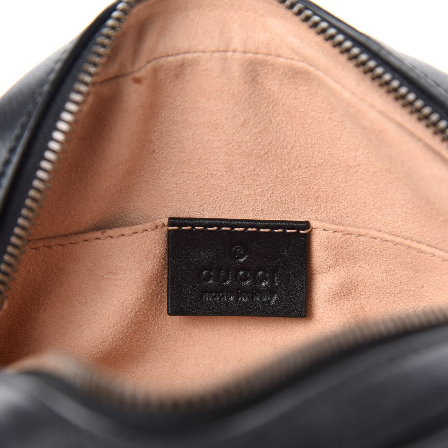 Gucci Calfskin Matelasse GG Marmont Belt Bag 75 30 Black 10 of 13