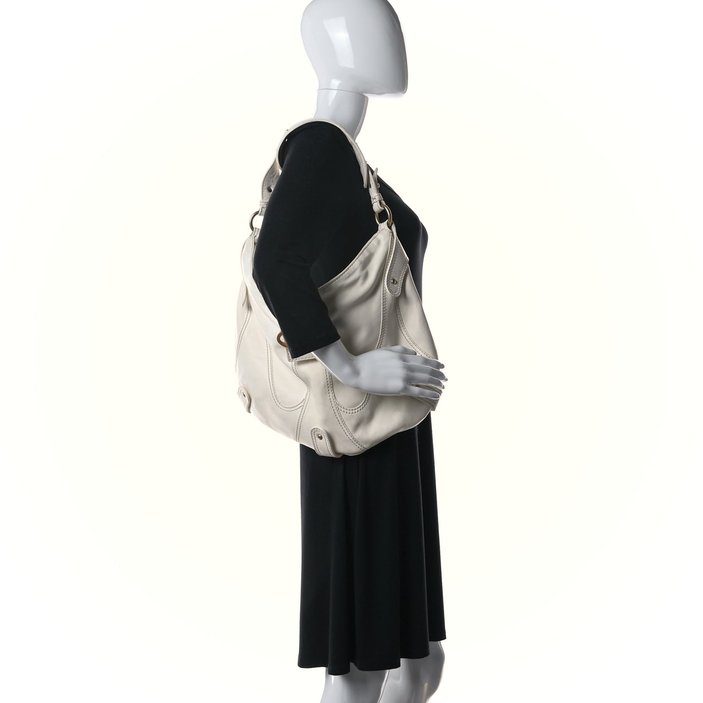 Lambskin Catch Hobo White
