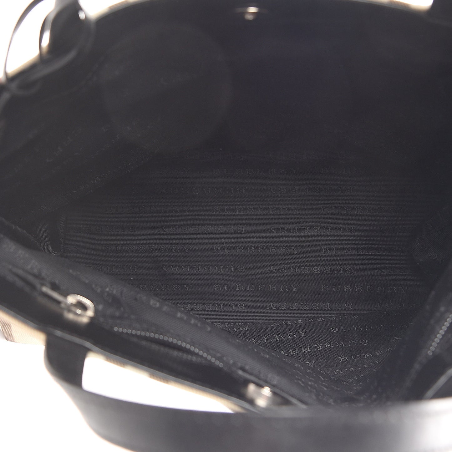 House Check Medium Tote Black