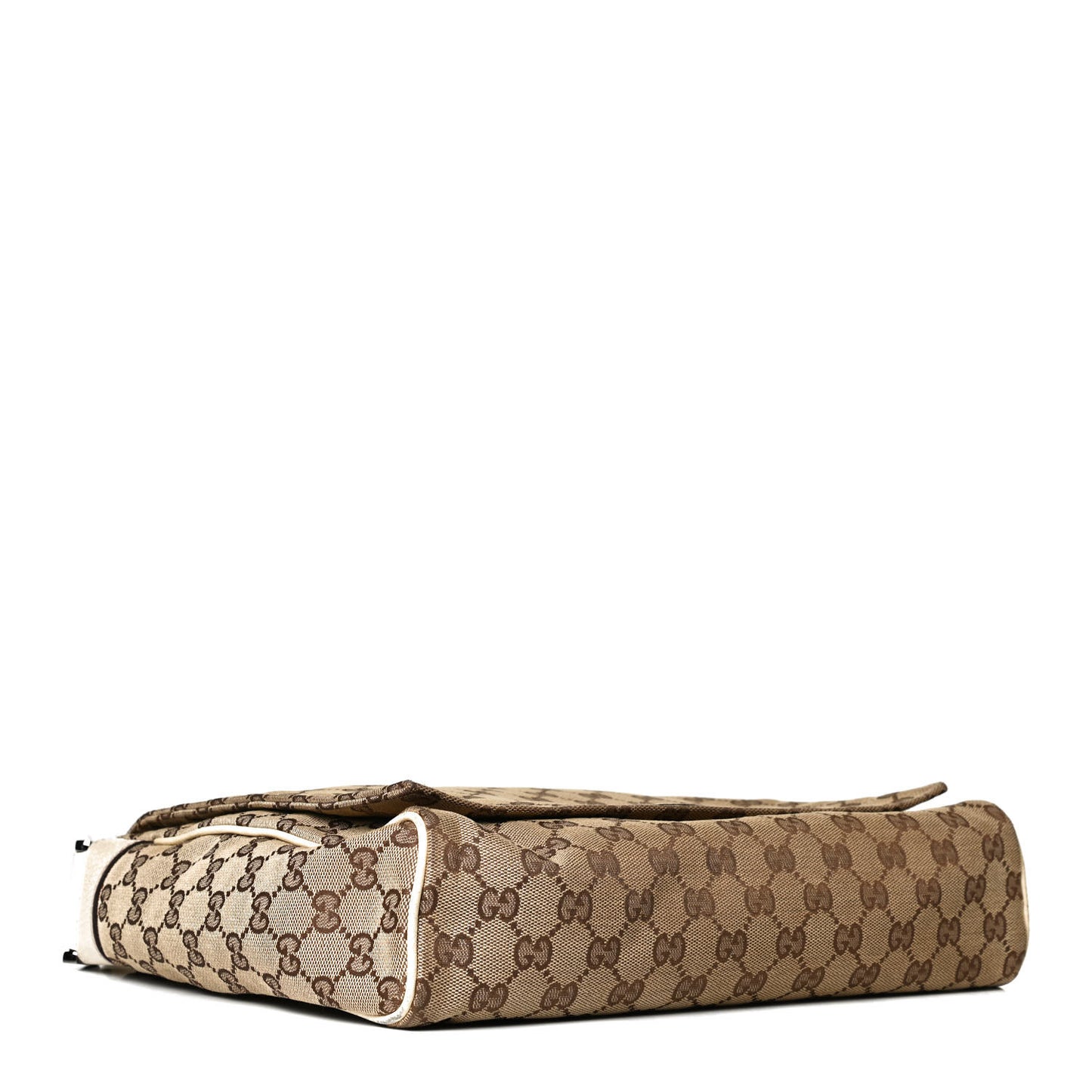 Monogram Small Flap Messenger Bag Beige Off White