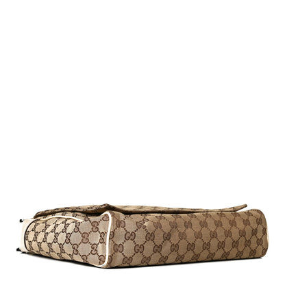 Gucci Monogram Small Flap Messenger Bag Beige Off White 5 of 22