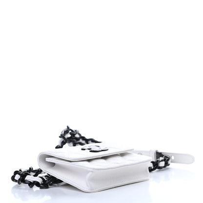 Chanel Caviar Quilted My Everything Belt Flap Card Holder White 4 of 12