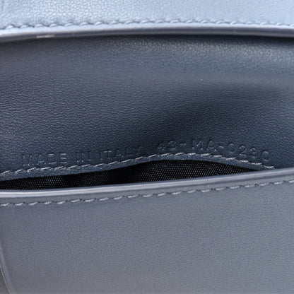 Christian Dior Goatskin Saddle Lotus Wallet Denim Blue 8 of 8