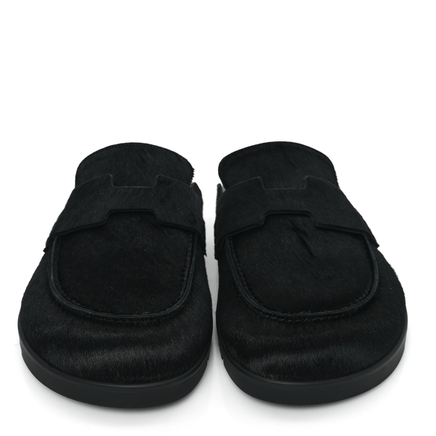Calfskin Hair Go Mules 38 Black