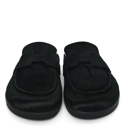 Hermes Calfskin Hair Go Mules 38 Black 2 of 8