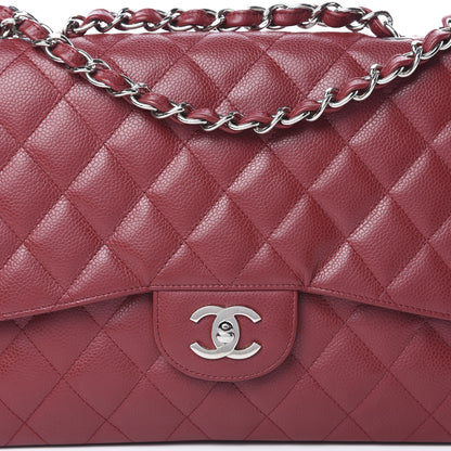 Chanel Caviar Quilted Jumbo Single Flap Red 8 of 12