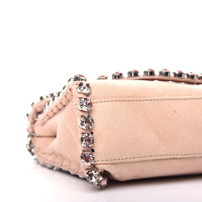Stella McCartney Shaggy Deer Rhinestone Mini Falabella Crossbody Bag Powder 8 of 10