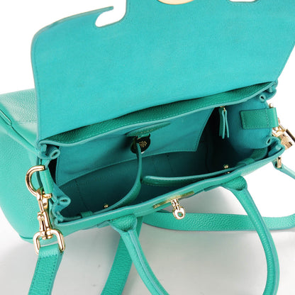 Mulberry Classic Grain Small Bayswater Satchel Aqua Green 5 of 7