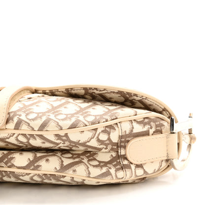 Christian Dior Monogram Vintage Flowers Saddle Bag Beige 10 of 12