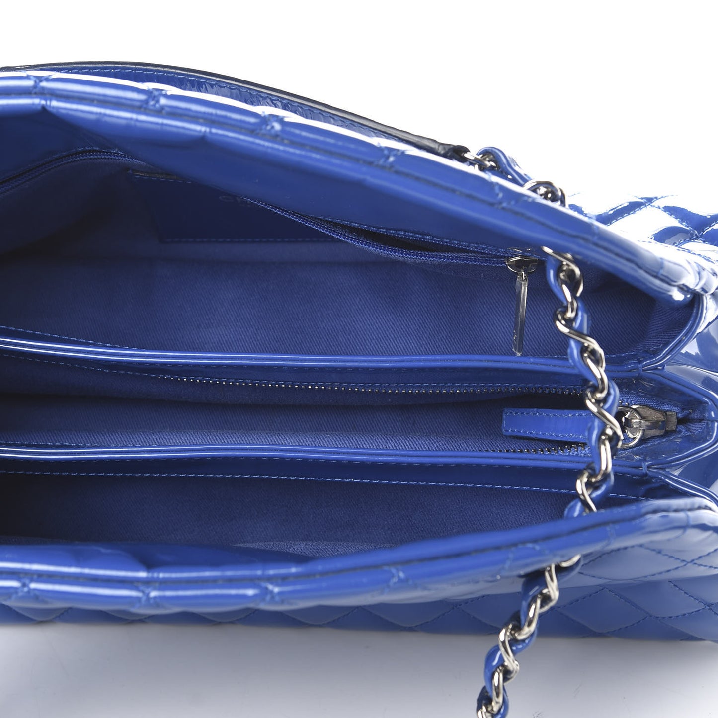 Patent Quilted Medium Just Mademoiselle Blue