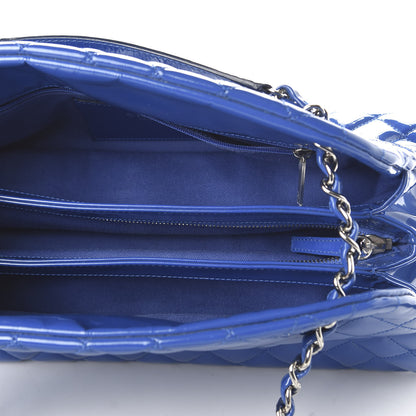 Chanel Patent Quilted Medium Just Mademoiselle Blue 5 of 10